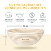 BREADLYST - Premium Proofing Basket Set with Linen Insert and