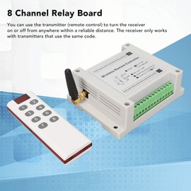 8 Channel Relay 8 Channel 10A Relay RF Radio Remote Lighting Switch 100-150M Relay Remote Control Controller with Remote Control