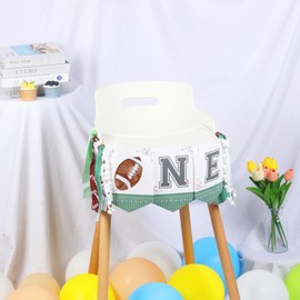 Football 1st High Chair Banner Football 1st Birthday Party Decorations First Year Down Themed Football First Birthday Decorations Highchair Banner Football Sports Theme Party Decorations Supplies