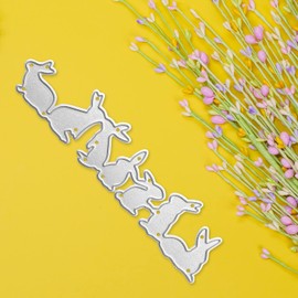 Cute Easter Bunny Metal Cutting Die for DIY Paper Art Crafts Photo Album Decor Bunny Dies Cut for Card Making A3TZDM (B)