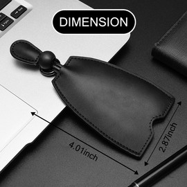 Sandfren Pull Out Car Key Case, Genuine Leather Large Capacity Creative Vehicle Keychain Sleeve Bag, Protective Automotive Key Holder Hook Cover Accessories, Universal for SUV Sedan Truck