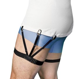 Shirt Stays for Men – Adjustable 3rd Gen Elastic Shirt Stay with Non-Slip Clips, Premium Shirt Stays for Police, Military and Formal Wear