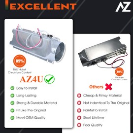 AZ4U Dryer Heating Element Assembly Replaces For LG DLE3777E DLE4970W DLE5955W DLE2350W DLEX2650W DLE4801W DLEX2655V DLE3170W DLE2250W DLE2140W DLEX5101V DLE2532W DLE2514W DLE8377NM DLE9577WM DLE2240W
