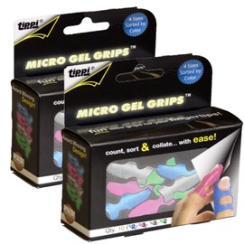 Lee Products Co. Lee Tippi Micro Gel Fingertip Grips - Assorted Sizes - 10 Pack (61410) -2 Pack