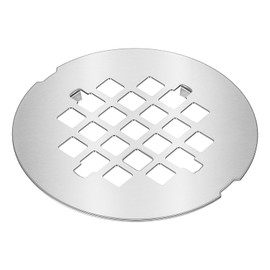 4-1/4” OD Snap-in Stainless Steel Shower Drain Cover Round Shower Drain Strainer Grid Silver Grate Drains Cap Metal Showers Strainer Grid Replacement Cover
