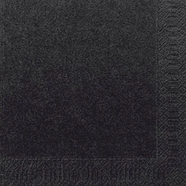Duni Serviettes Plain Black 3lagig of 20 / 33 x 33 CM