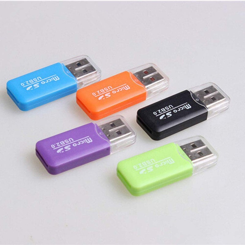 VizGiz 6 Pack Micro SD Card Reader SDXC TF USB