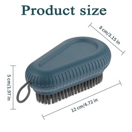 Multifunctional Scrubbing Brush,Laundry Brush,Quality Soft Laundry Clothes Shoes Scrubbing Brush, Easy to Grip Household Cleaning Brushes (1pcs, Blue)