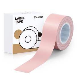 MakeID 0.63" x 13' Label Tape Compatible with MakeID Label Makers L1 Q1 Refills Waterproof Laminated Custom Stickers Office Labels Replacement 16mm x 4m