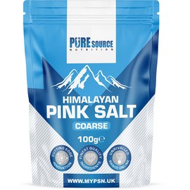 Himalayan Pink Salt Coarse 84+ Essential Minerals | UNREFINED | 100% NATURAL PURE | GLUTEN FREE | VEGAN better than Pink Salt Fine for Bath Soak, Cooking Salt by PSN (100g)