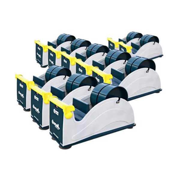 Excell ET-12271 Premium Extra Wide Multi-Rolls Steel Desktop Tape Dispenser,