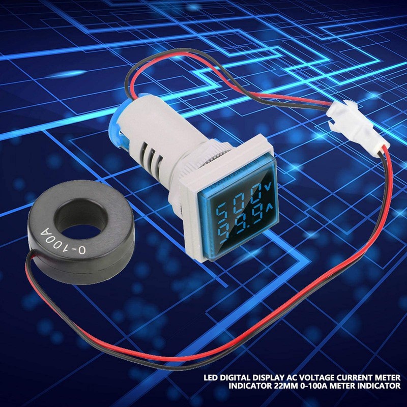 MOUMOUTEN LED Indicator Lamp Current Meter, Voltage Tester Current Detector