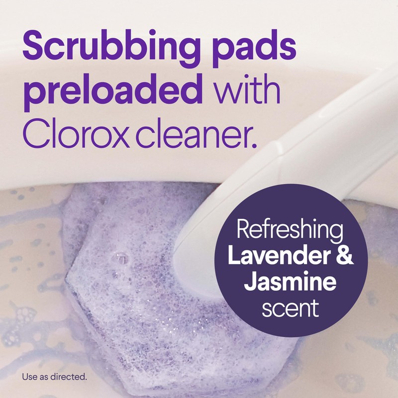 CLOROX Scentiva ToiletWand Toilet Cleaner Refills, Toilet brush, Lavender and