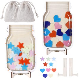 XIHIRCD Pack of 2 Magnetic Reward Glasses, Colourful Reward Glass with Reward Stars and Hearts, Creative Glass for Promoting Reward Glass, School for the Classroom, for Boys and Girls