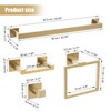 TQKAG Brushed Gold Bathroom Hardware Accessories Set 5 Pieces, Double