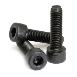 M8 / 8mm x 1.25 - Socket Head Caps Screws, Class 12.9 Alloy Steel w Black Oxide, DIN 912 / ISO 4762, Hex (Allen) Key Drive - MonsterBolts (10, M8 x 20mm)