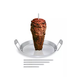 CONCORD Stainless Steel Vertical Al Pastor Skewer with Plate