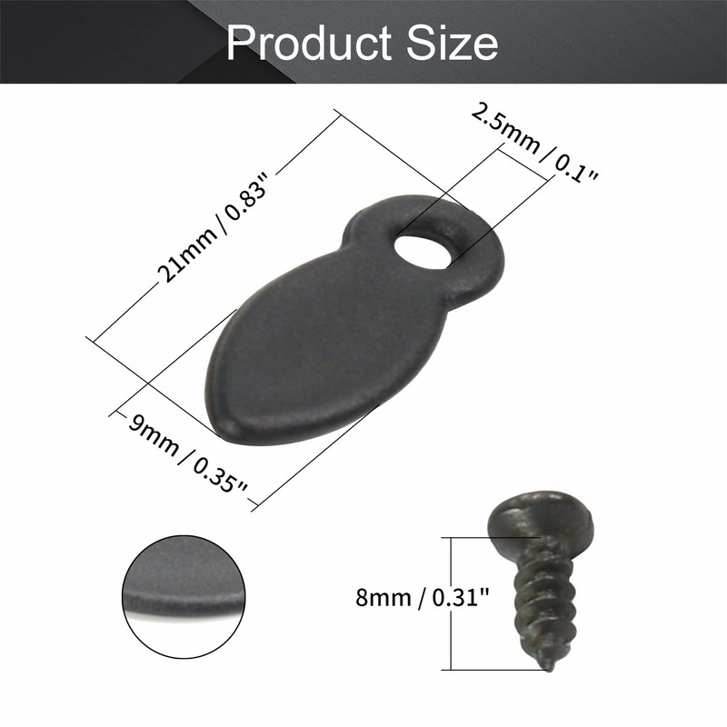 MroMax Frame Turn Button, 0.83 inch Plastic Drop Shape with