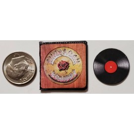 Dollhouse Miniature Record Album 1" 1/12  Rock Grateful Dead American Beauty