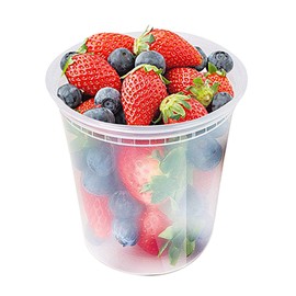 Glotoch 24 Pack 32 oz. (Quart) Plastic Food and Drink Storage Containers Set with Lids - Microwave, Freezer & Dishwasher Safe Eco-Friendly, BPA-Free, Reusable & Stackable