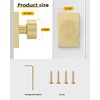 Goldenwarm Gold Dummy Door Knob, Zinc-Alloy Brushed Gold Heavy Duty