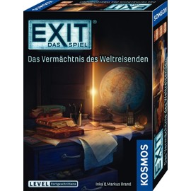 KOSMOS KOSMOS 682828 EXIT - Das Spiel - Das Vermächtnis des Weltreisenden, Level: Fortgeschrittene, Escape Room Spiel, EXIT Game für 1-4 Spieler ab 12 Jahre, EIN einmaliges Gesellschaftsspiel