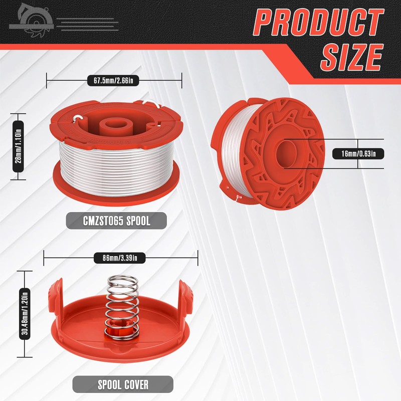TOPEMAI CMZST0653 Replacement Spool Compatible with Craftsman CMZST065, CMCST900, CMESTA900,