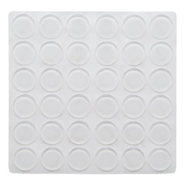 YUYUDEHM 36 PCS Round Cabinet Door Bumpers, Self Adhesive Clear Bumpers Pads for Surface Protection and Noise Reduction, 0.78 x 0.12 inch