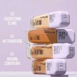 Maybelline Super Stay Lumi Matte Base de Maquillaje Líquida, Alta Cobertura con Acabado Mate Luminoso, Tecnología Lightwear 30H de Duración, Tono 123, 30 ml