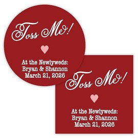 Toss Me Wedding Confetti Stickers | Wedding Sticker | Wedding Bird Seed Stickers | Wedding labels | 287-1-SS