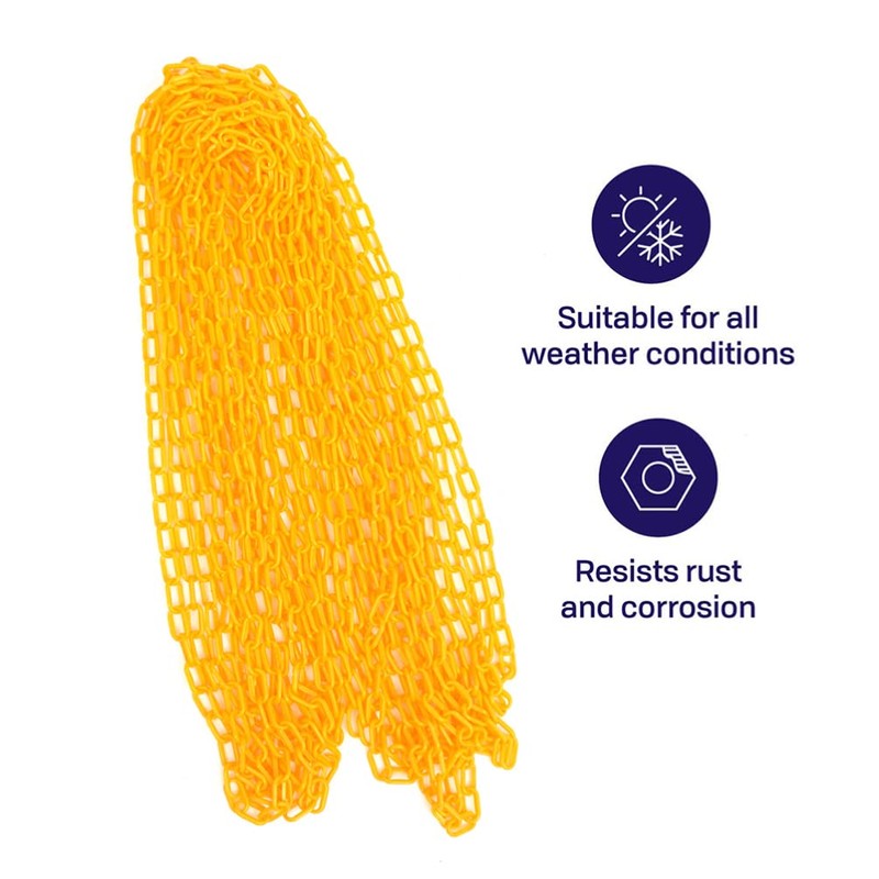 iplusmile Plastic Chain Barrier Caution Security Chain Crowd Control Decorative