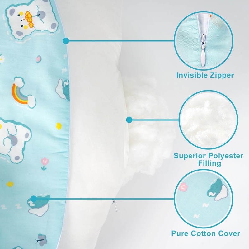 Nursing Pillow, Plus Size Ergonomic Design, Breastfeeding Pillows Support for