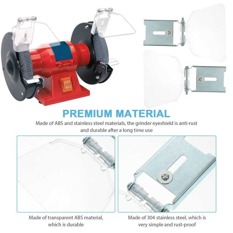 Bench Eyeshield, 2 Pcs Stainless Steel Bench Guard Shield Eyeshield