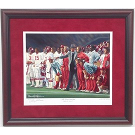 Alabama Football Bear Bryant The Coach and 315" by Daniel Moore Framed Print