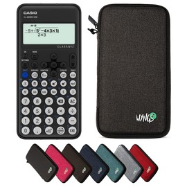 CALCUSO Economy Pack: Casio FX-82DE CW ClassWiz Technical Scientific Calculator and WYNGS Protective Case in Dark Grey