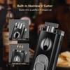 All-in-One Triple Torch Lighter, Built-in V Cutter, Holder, Adjustable Windproof