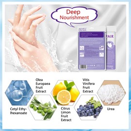 3 Pairs Hands Moisturising Gloves, Hand Skin Repair Renew Mask with Infused Collagen, Serum + Vitamins + Natural Plant Extracts for Dry, Aging, Cracked Hands Intense Skin Nutrition Hand Cream Mask