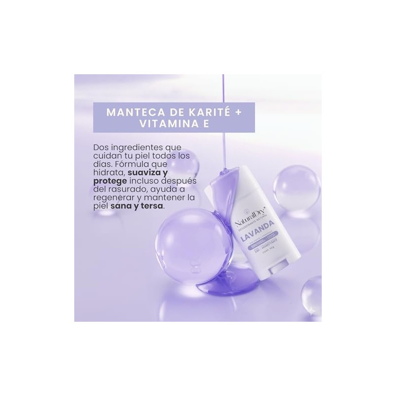 NaturalDry - Pack de 2 desodorantes Naturales para Mujer con
