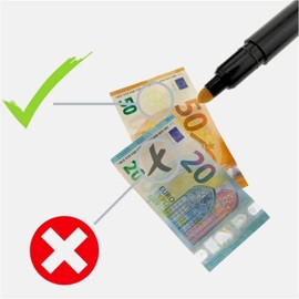 Générique Pack of 2 Fake Euro Banknote Pens - Counterfeit Detector - Counterfeit Money Detection - Bill Test Marker