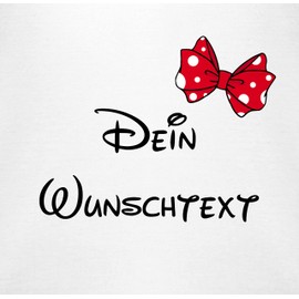 Geschenk mit Namen personalisiert by Shirtracer - Baby Bodysuit Long Sleeve Girl Boy - Design Yourself Print - Choice of Text Bow, 1 White