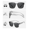 DUCO 8961 Over Sunglasses, Over Sunglasses, Glasses, Polarized Lenses, Large
