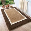 DEXI Bathroom Rugs 32x20, Soft Absorbent Bath Mat, Brown and