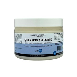 Nuestra Tierra Cosmetica Queracream Forte, Crema Corporal Hidratante y Queratolitica, con Urea 15%, Ácido Láctico 15%, Ácido Salicílico 2%, pH 3.0, 100ml