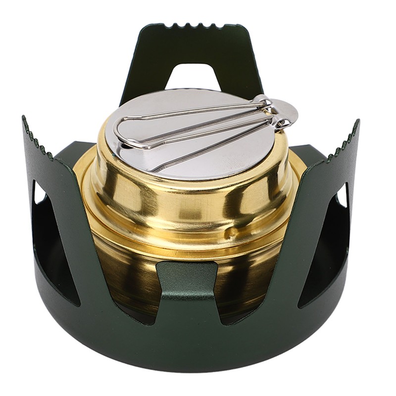 Mini Alcohol Stove Brass Aluminum Alloy Safe Windproof Portable Widely
