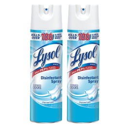 Lysol Disinfectant Spray, Sanitizing and Antibacterial Spray, For Disinfecting and Deodorizing, Crisp Linen, 2 Count, 12.5 fl oz each