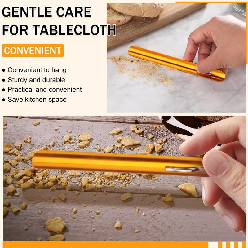 MIRKUZI 2-Piece Compact Table Crumb Remover, Table Broom, Crumb Brush,