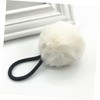 FOMIYES 12Pcs Fluffy Ball Elastic Hair Ties for Women and