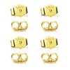 ASH'S CHOICE 8Pcs 925 Sterling Silver Gold Earring Backs Replacements
