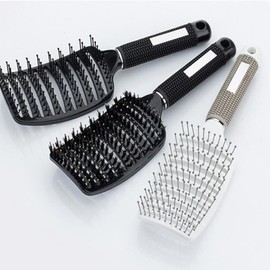 Perm curly hair comb king comb curly hair brush - Black / 파마 곱슬머리빗 왕빗 곱슬머리브러 - 검정