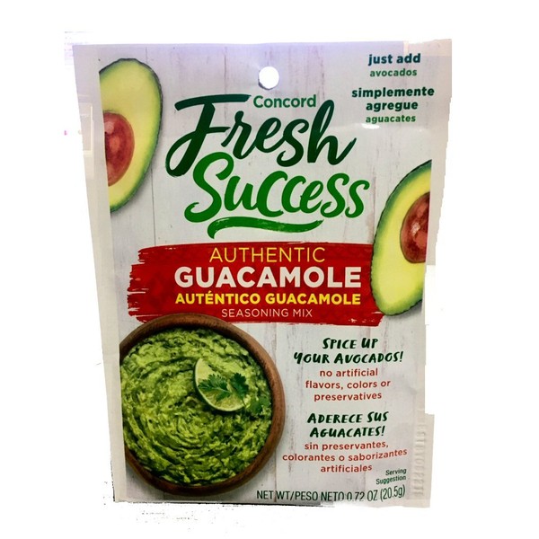 Concord Authentic Guacomole Seasoning Mix Ets .72 Ounce Each